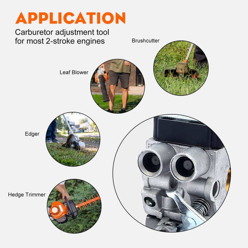 HIPA Carburetor Adjustment Tool for STHIL Trimmer Weedeater Edger Pole Pruner Husqvarna Craftsman Chainsaw,5910 890 2307 Hex Screw Driver - Image 2